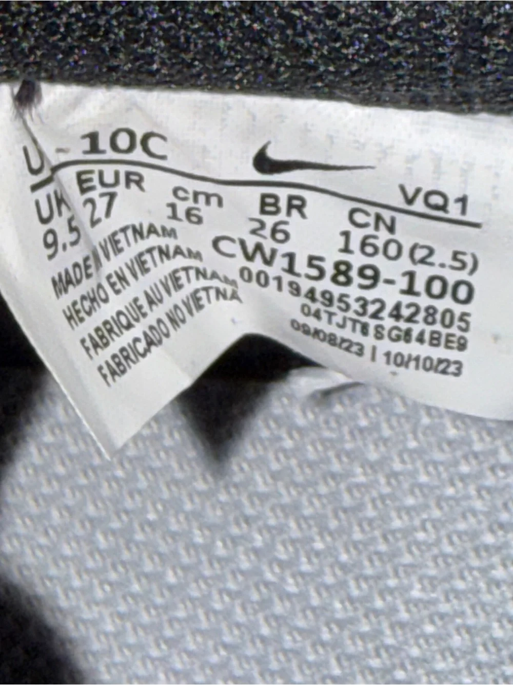 Nike Dunk Low Panda Black White Toddler 10C (UK 9.5/EU 27) CW1589-100 🐼🖤